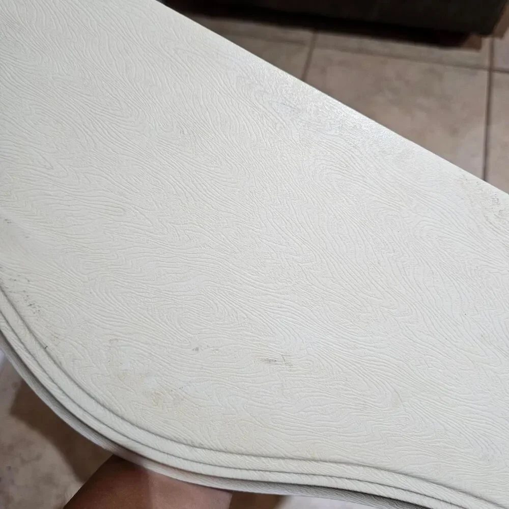 80s cottagecore boho off white plastic shelf